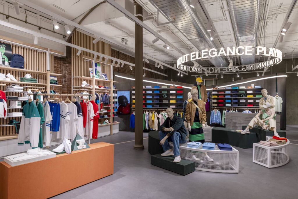 Lacoste Broadway New York store lighting